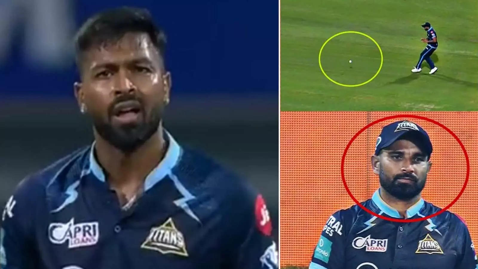 Hardik Pandya yelled at Mohammed Shami for not attempting a catch