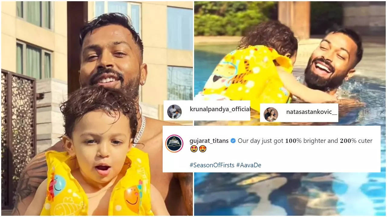 Hardik Pandya spends quality time with son Agastya after Gujarat Titans' IPL 2022 match against