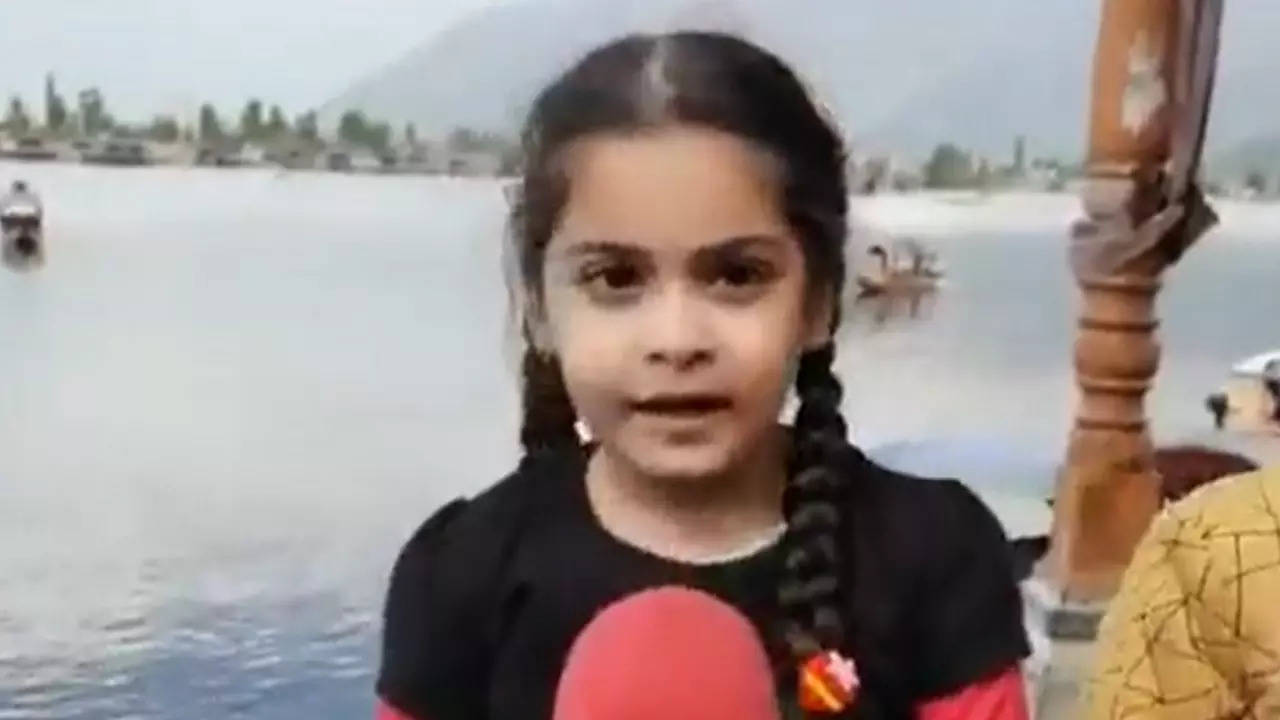 Little girl reviews her Kashmir visit in viral video