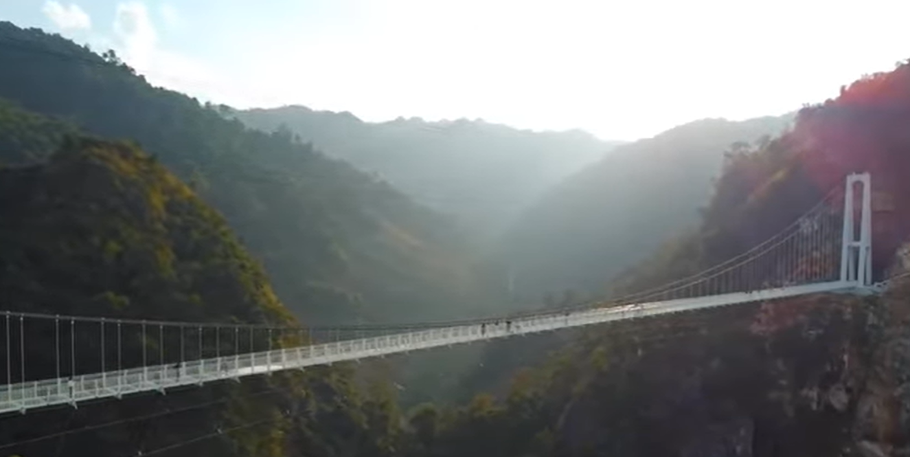 Bach Long glass bridge in Vietnam