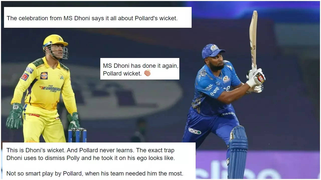 Dhoni plotted a stunning dismissal of Pollard to remove the power-hitter for cheap in the death overs.