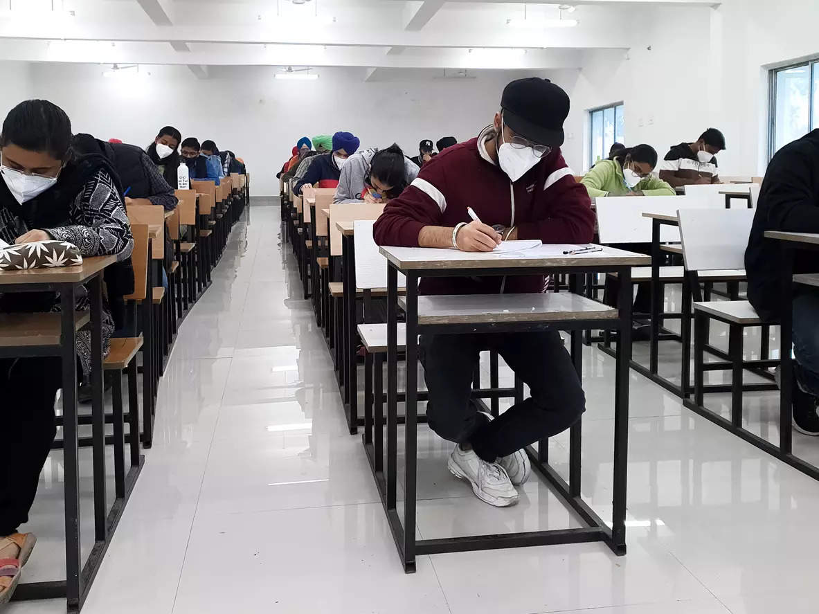 Students writing exam