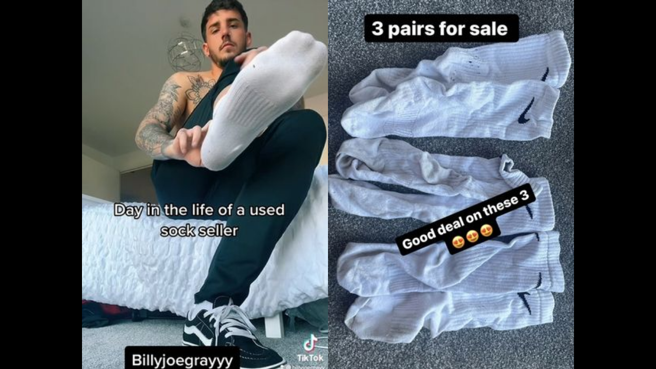 Man sells used socks