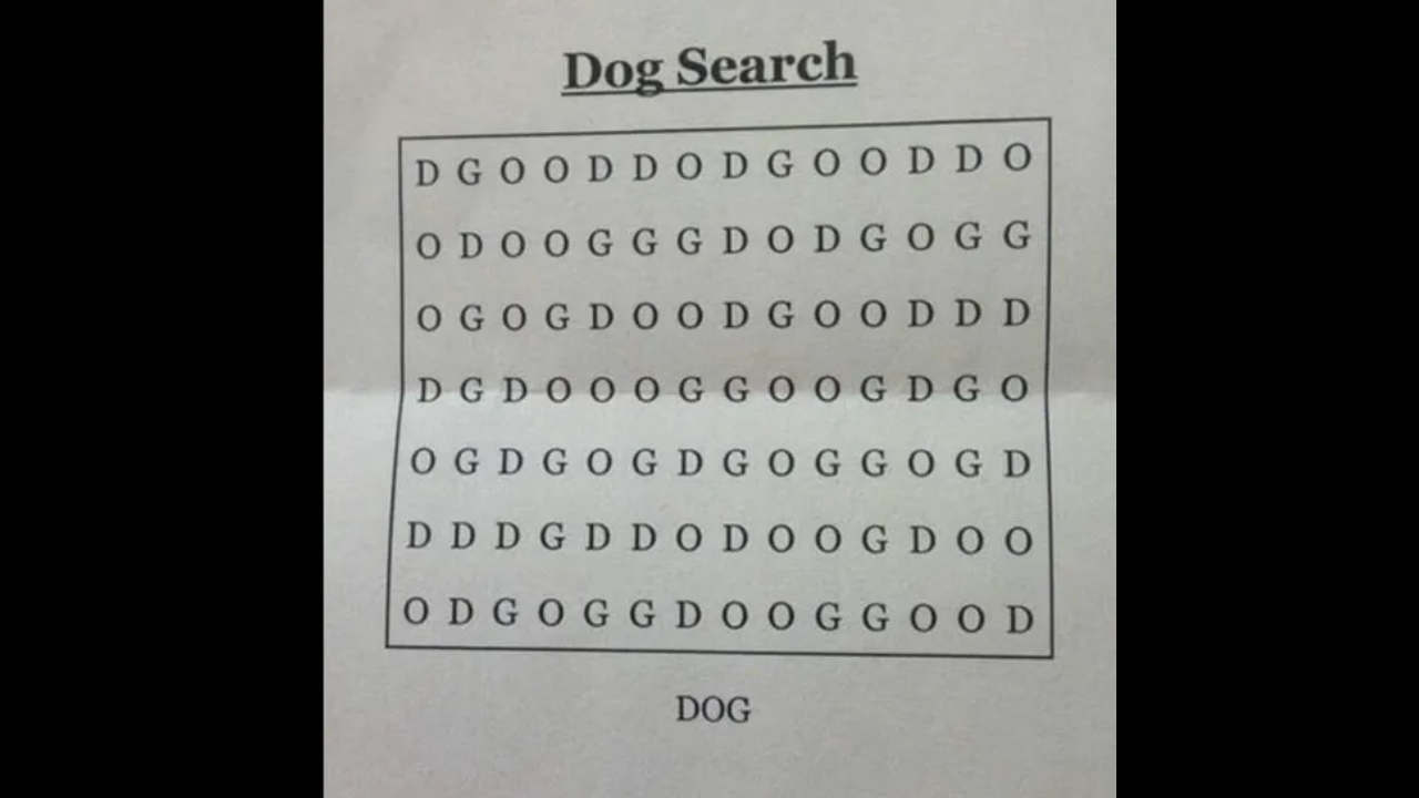 Dog word search puzzle