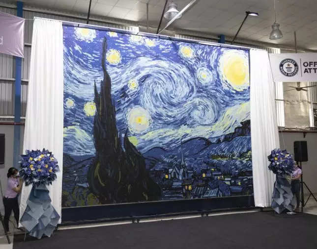 Starry Night assembled with quilling paper