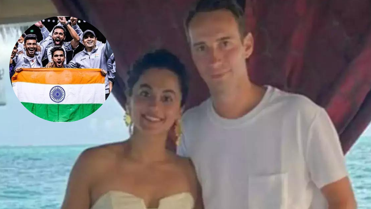 Taapsee Virgo is proud of the handsome Mathias Boe when Team India wins its first Thomas Cup 2022 Amitabh Bachchan Ajay Devgn and others share congratulatory contributions
