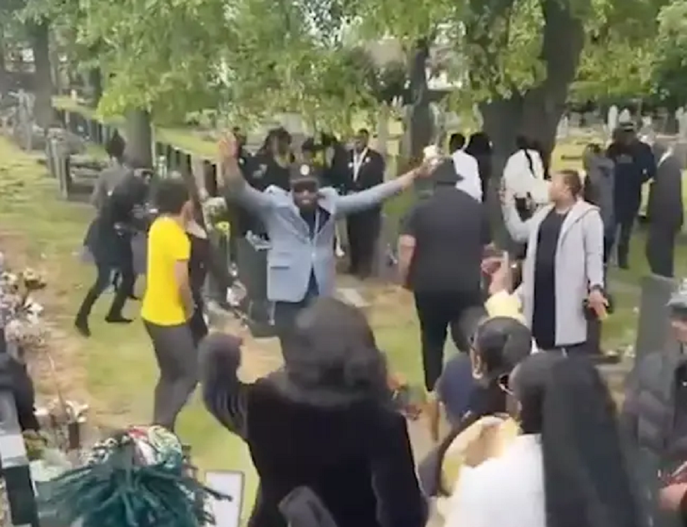 A funeral was turned into an impromptu party