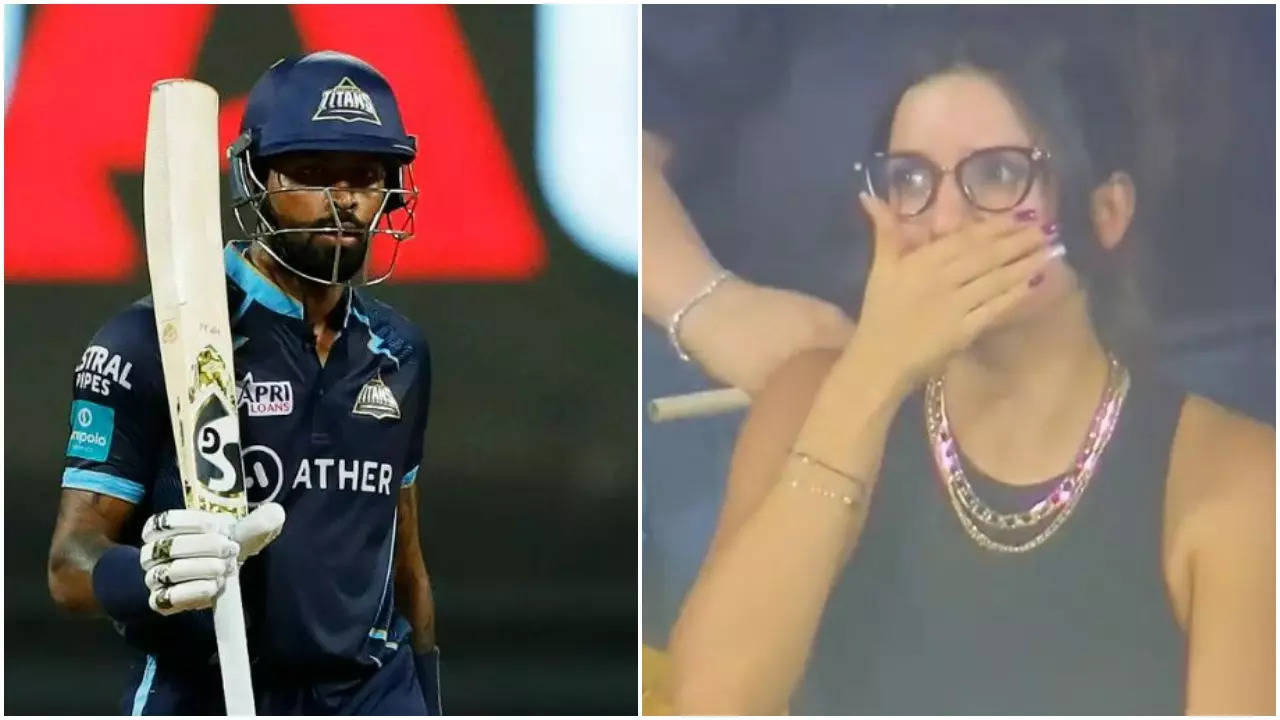 Pandya's wife Natasa Stankovic had a noteworthy reaction after the GT skipper played the rash shot