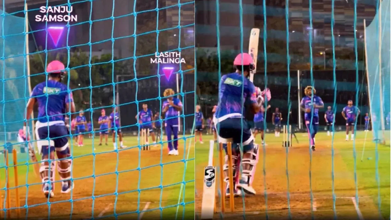 You want yorker Lasith Malinga to go back years while bowling Sanju Samson during RR nets - watch