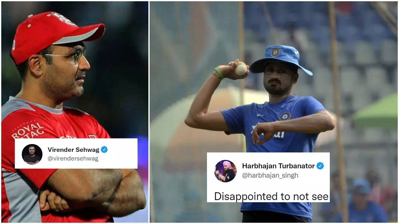 Former cricketers Harbhajan Singh and Virender Sehwag have reacted to India's squad announcement for the South Africa T20I series.