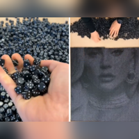 Viral video Artist creates Lady Gaga portrait using only dice; clip