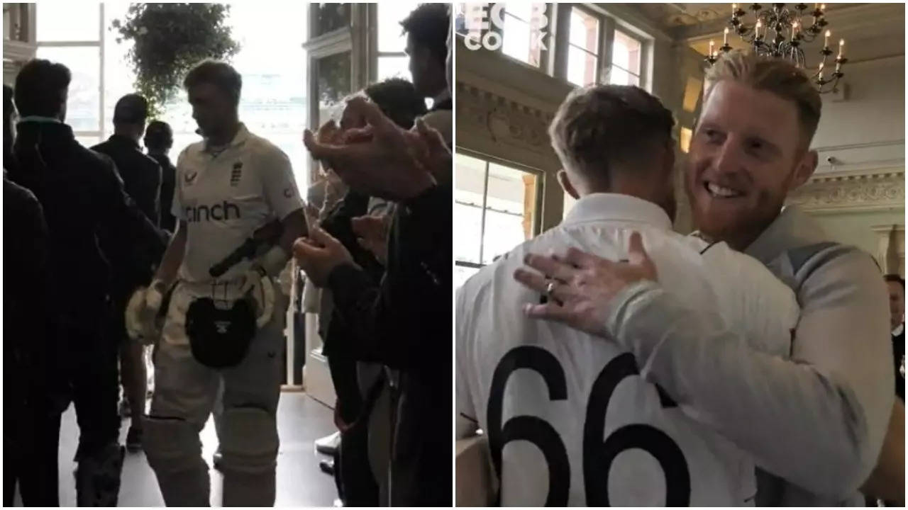 Watch Joe Root given standing ovation by England teammates after match-winning century vs NZ at Lords