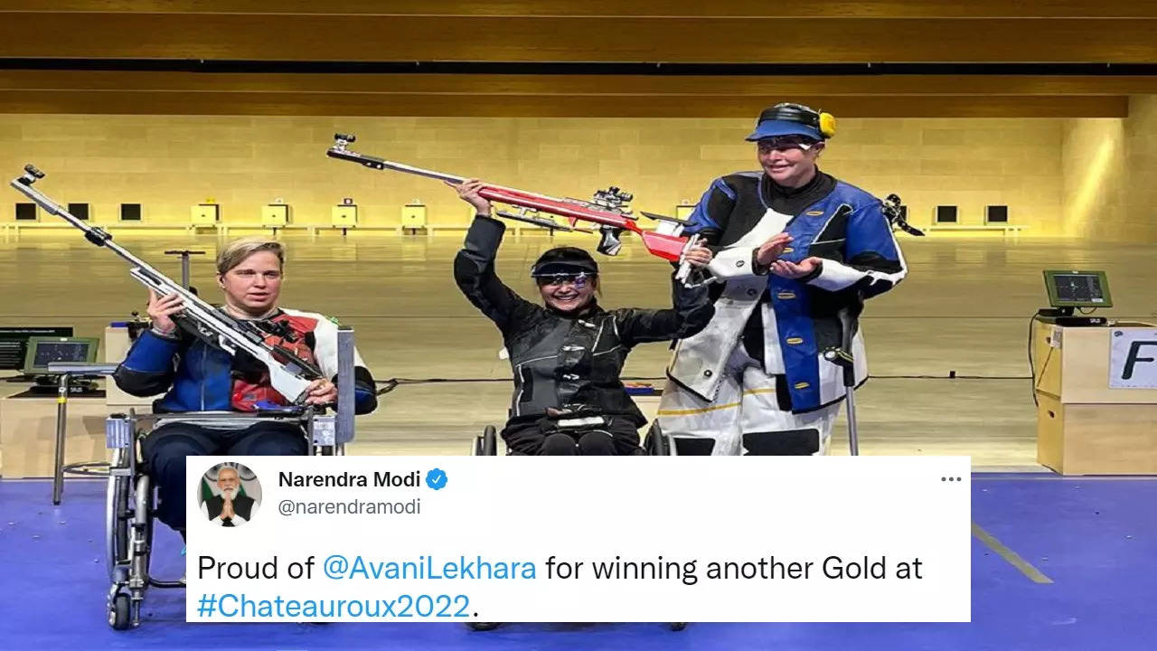 Premiér Narendra Modi v sobotu privítal mladú paralympijskú šampiónku Avani Likharovú za zisk jej druhej zlatej medaily na Svetovom pohári v paralympijskej streľbe v Châteauroux 2022 vo Francúzsku.