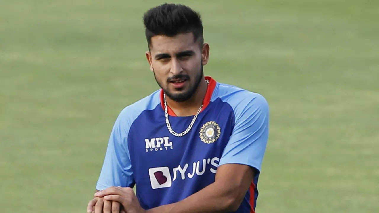 Umran Malik is part of the 18-member Indian squad for the five-match T20I series against South Africa. Photo : ANI