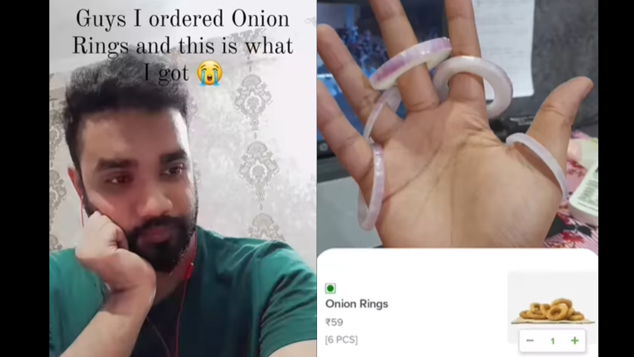 Delhi man orders fried onion rings online, receives kachcha pyaaz instead