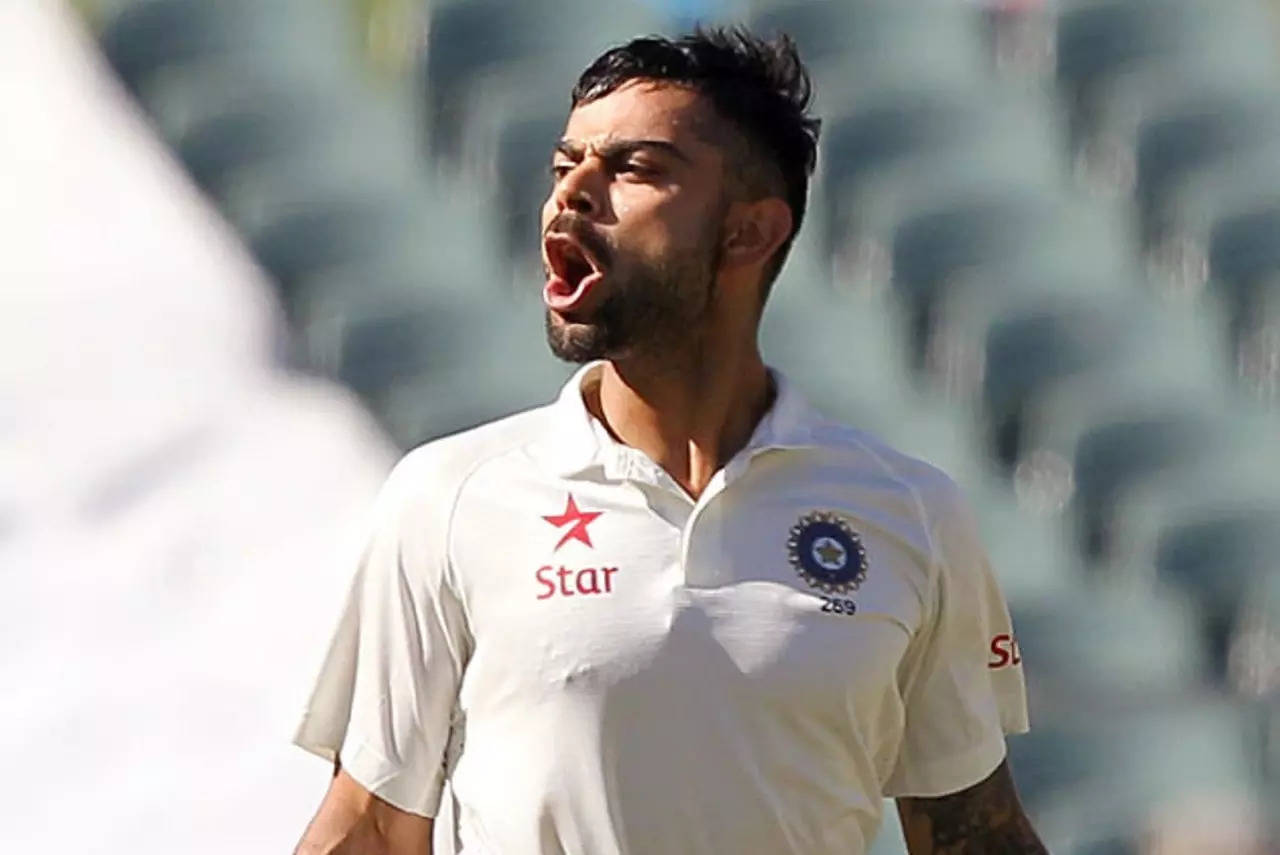 Virat Kohli first Test hudred as Indian Test captain vs Australia in Adelaide 2014