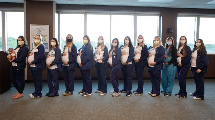 14 nurses pregnant at the same time