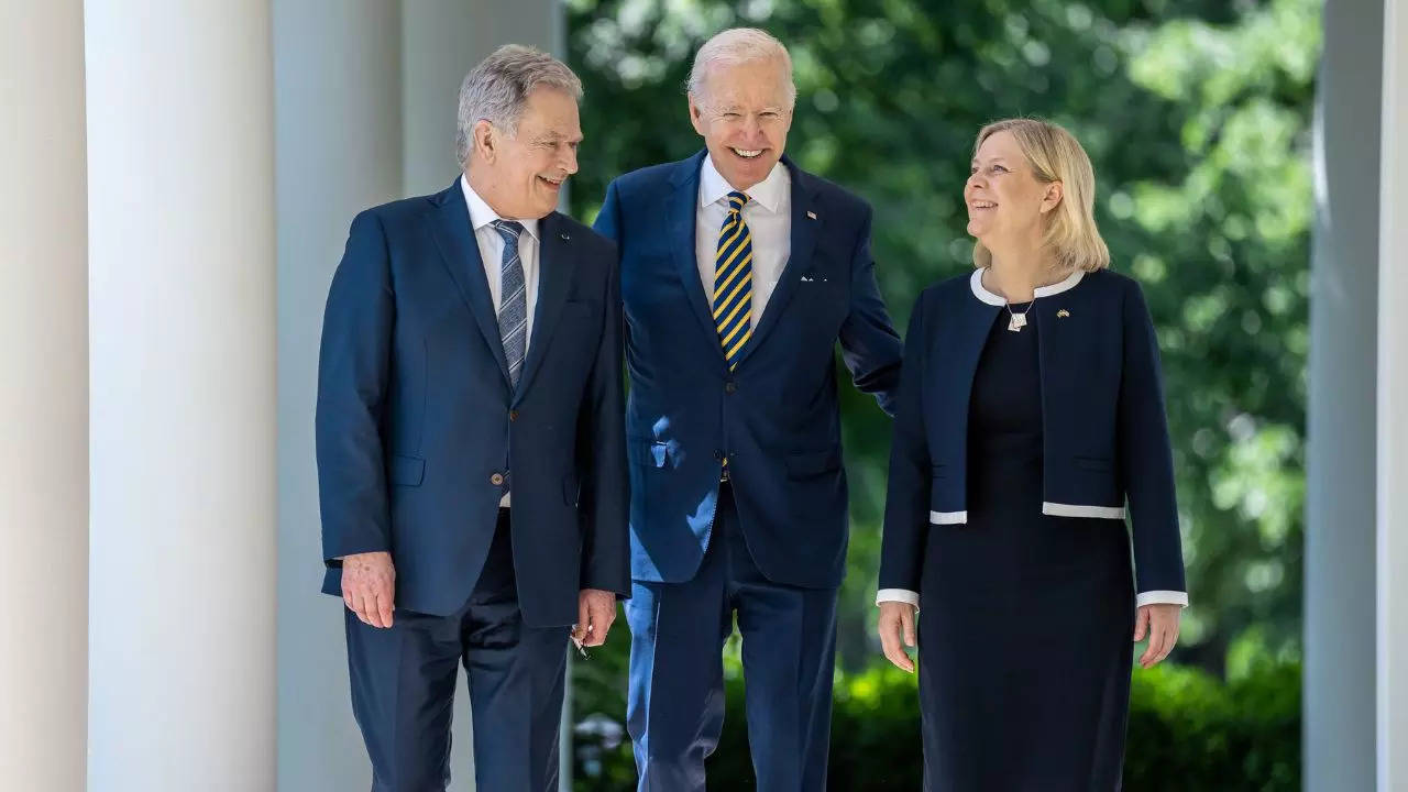 POTUS biden with finland and sweden NATO summit