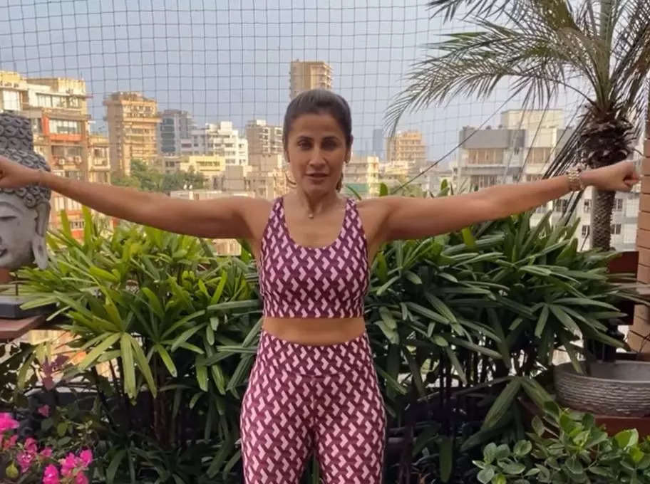 In the video Yasmin Karachiwala is seen standing in the water and using a walking board to support her workout regimen Credit photo Yasmin Karachiwala