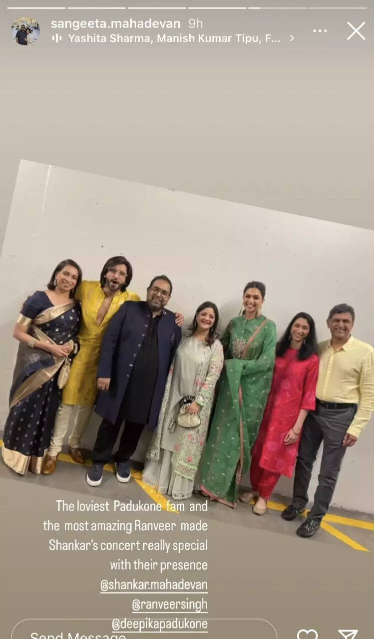 Deepika and Ranveer with fam