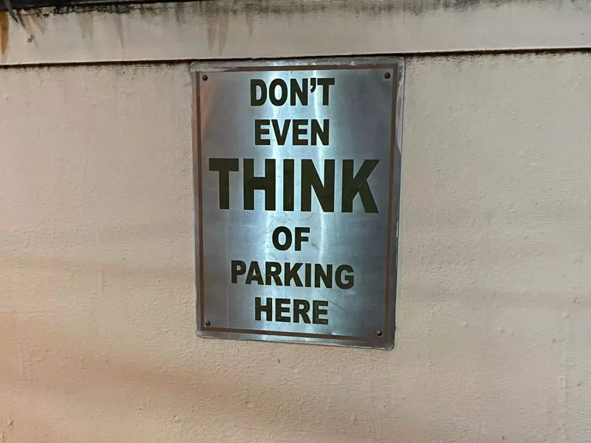 An upfront no-parking sign pictured outside a house in Kormangala Bangalore  Picture courtesy TwitterAdityaMorarka