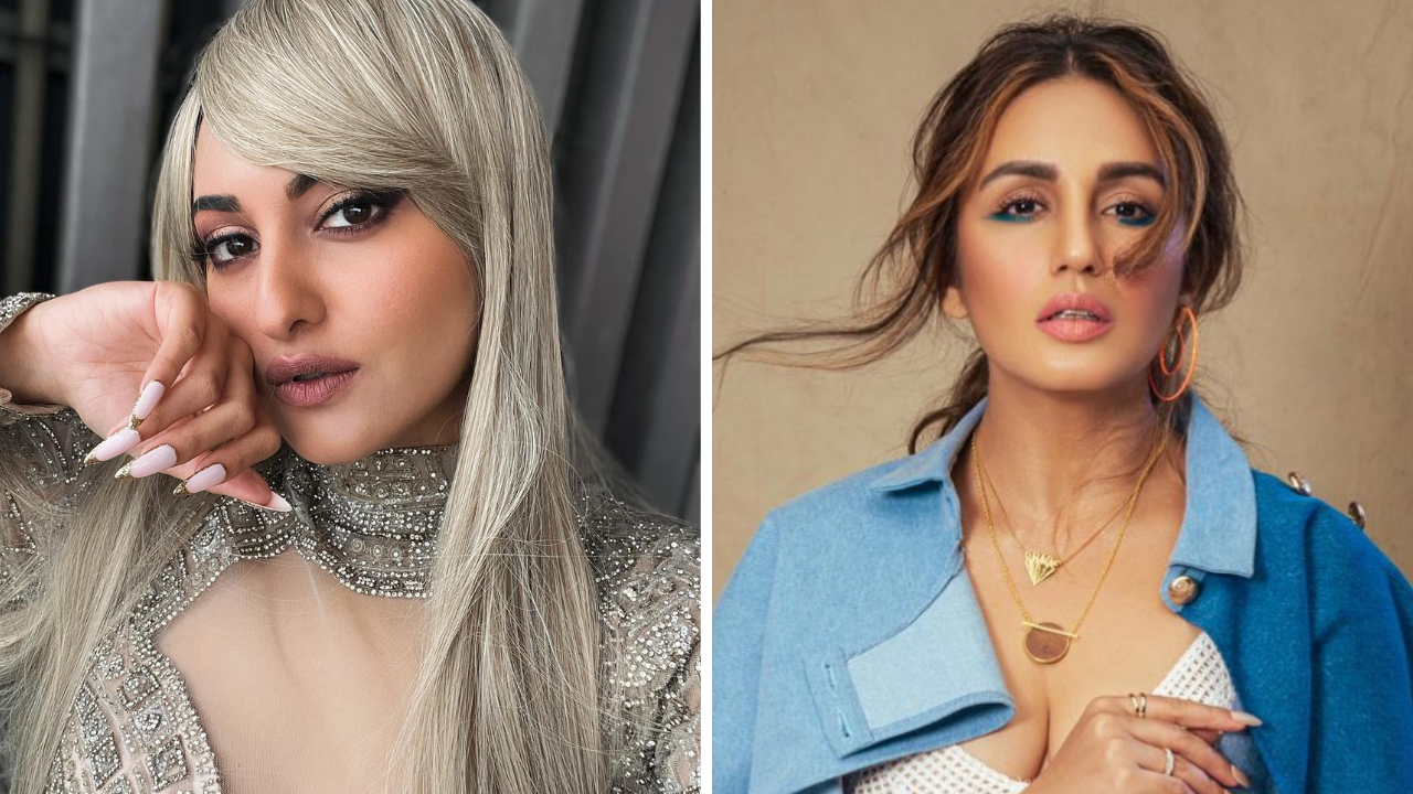 Sonakshi Sinha's blonde hair makes Huma Qureshi go 'scary'