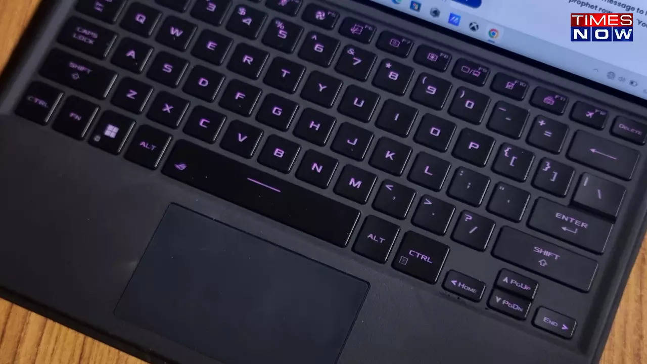 ROG Flow Z13 - Chiclet keyboard with 17mm travel and single-zone RGB lighting