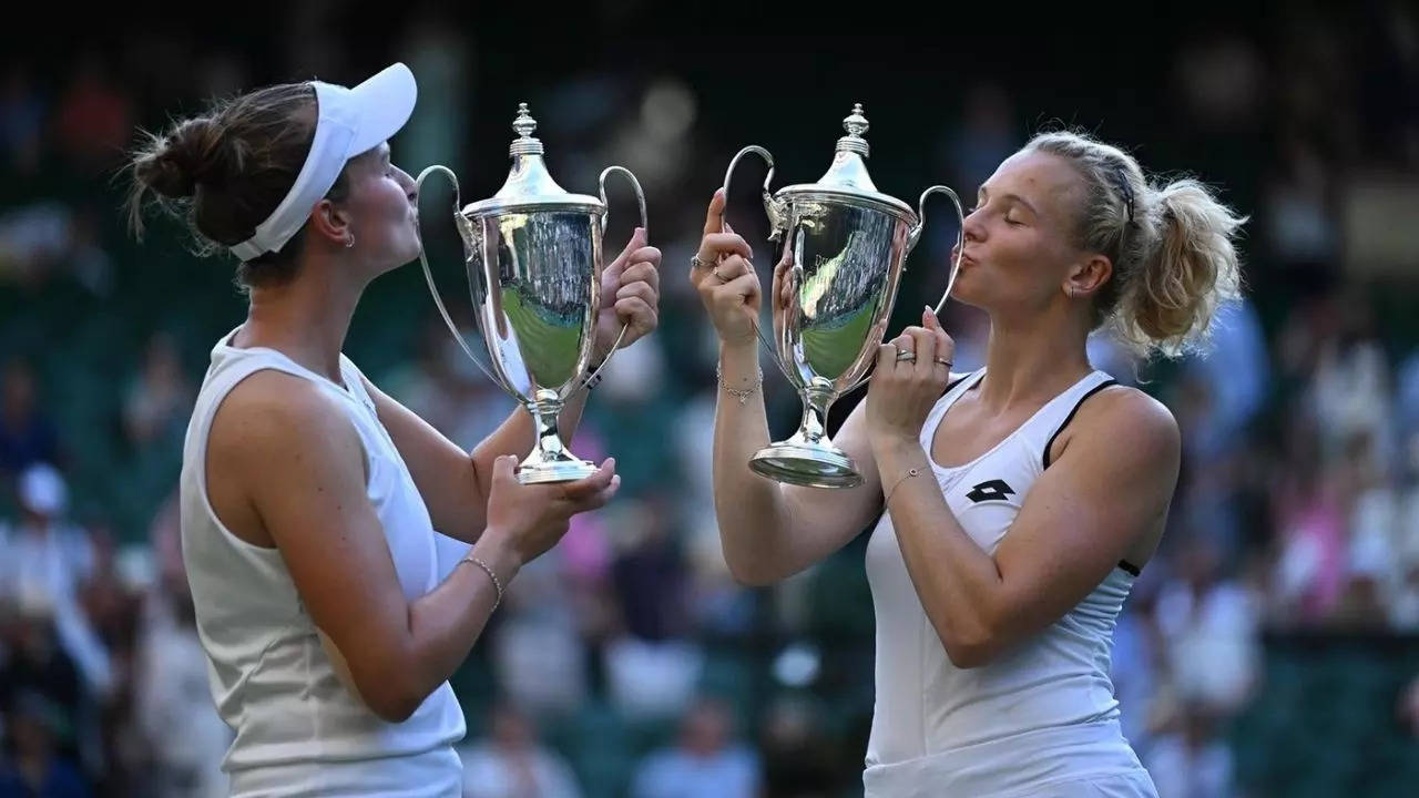 Czech pair Krejcikova and Siniakova seal their second womens doubles title at Wimbledon Tennis News, Times Now