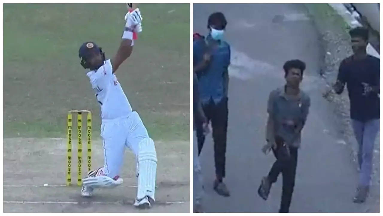 Watch Dinesh Chandimal smash Mitchell Starc for a massive six ball that landed outside the stadium that hit the pedestrian