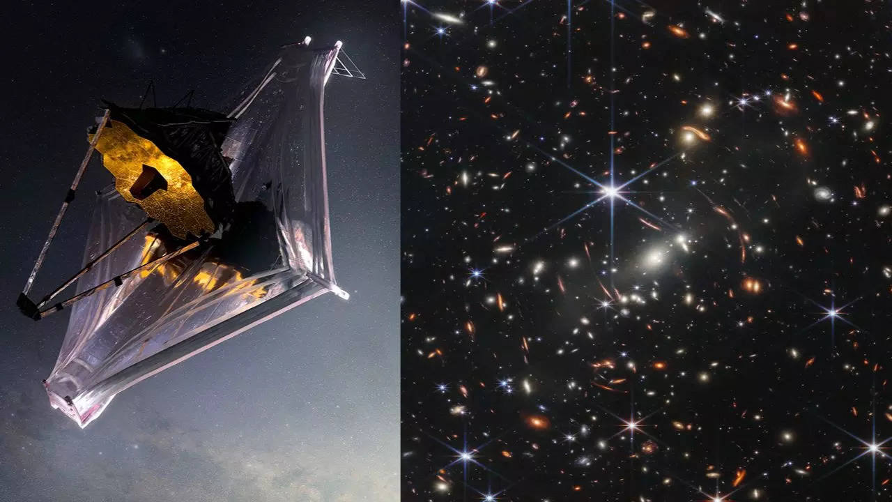 역사 Webb 우주 망원경의 첫 번째 이미지는 초기 우주의 가장 선명한 풀 컬러 사진을 보여줍니다.
