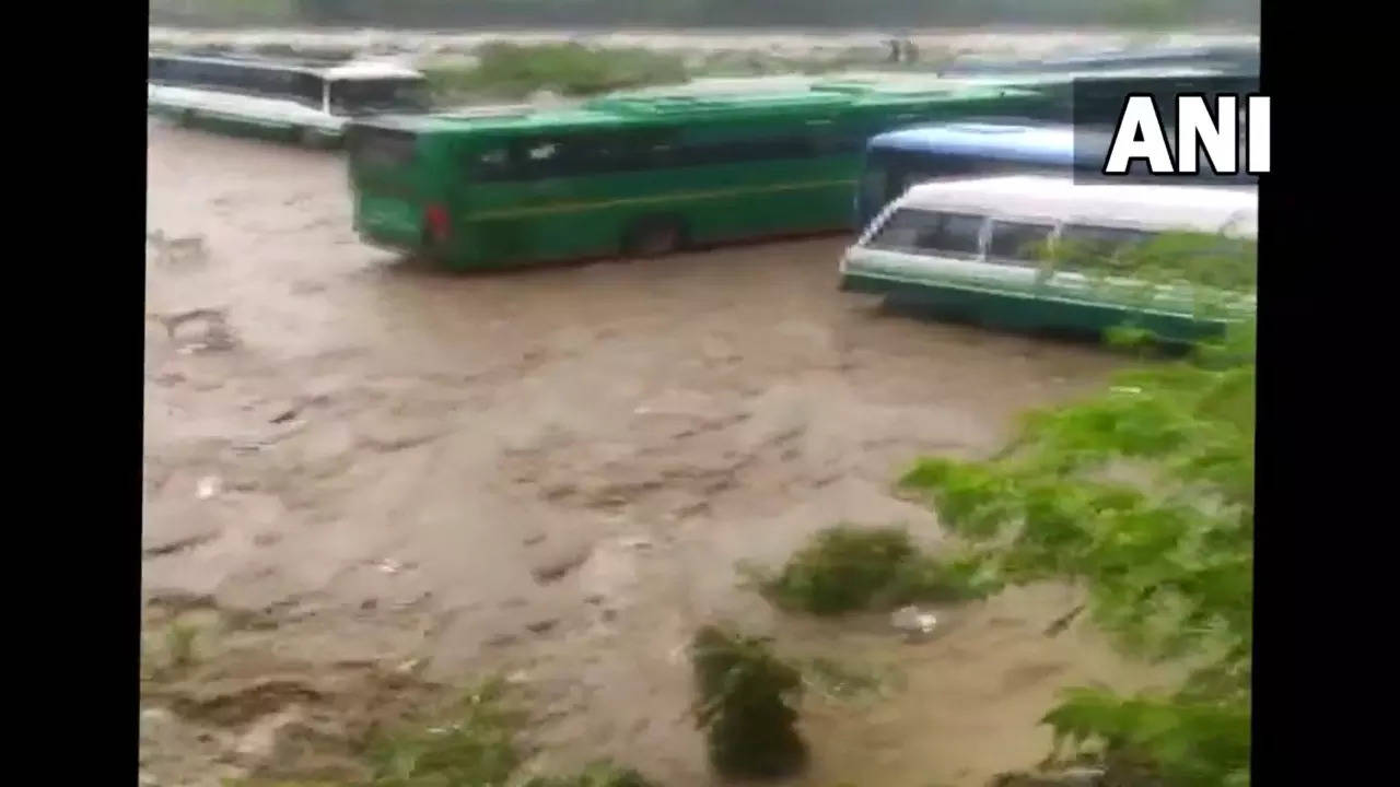 Vehicles damaged in flash floods due to heavy rains in Himachal Pradesh's Manali - Watch Video