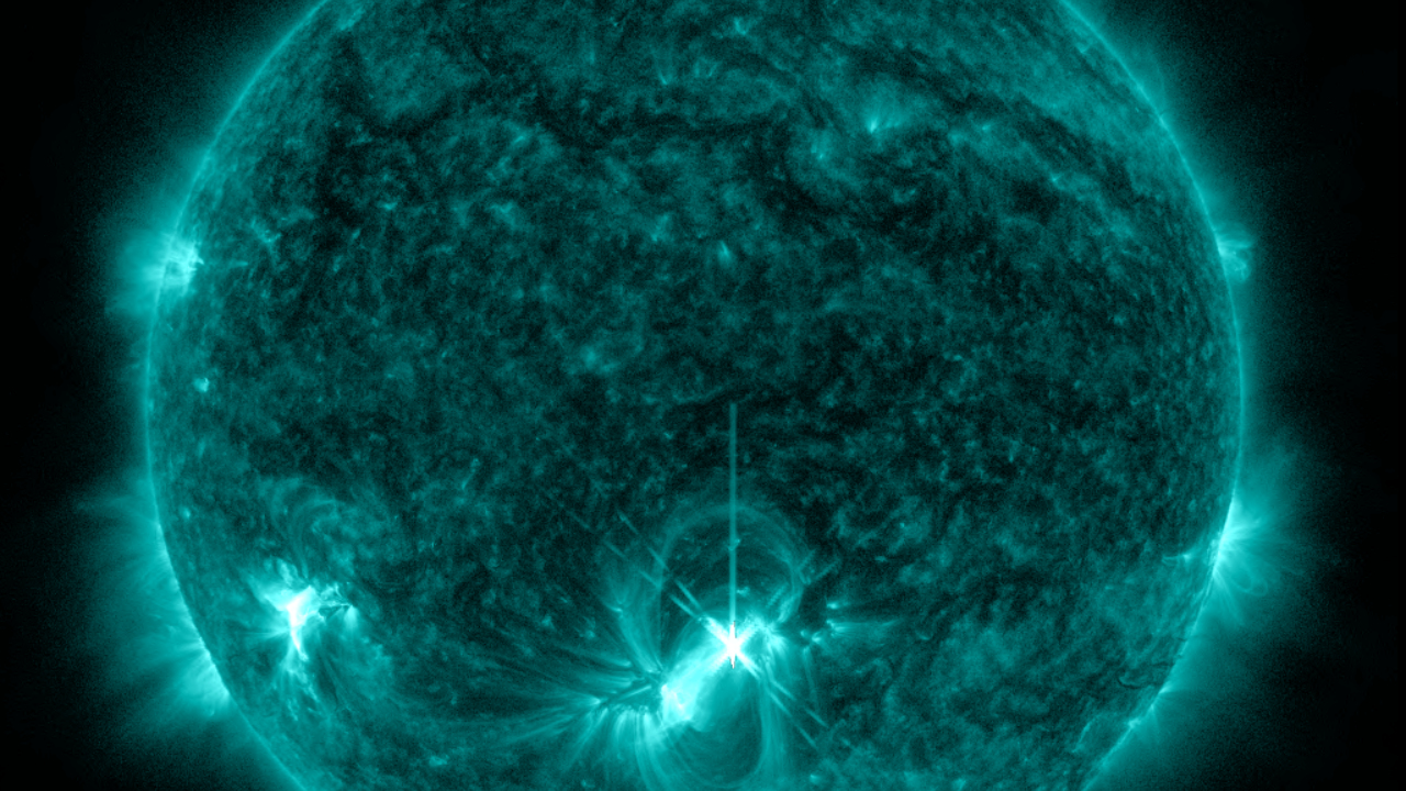 A solar flare is predicted to strike Earth soon Image source NASArepresentational