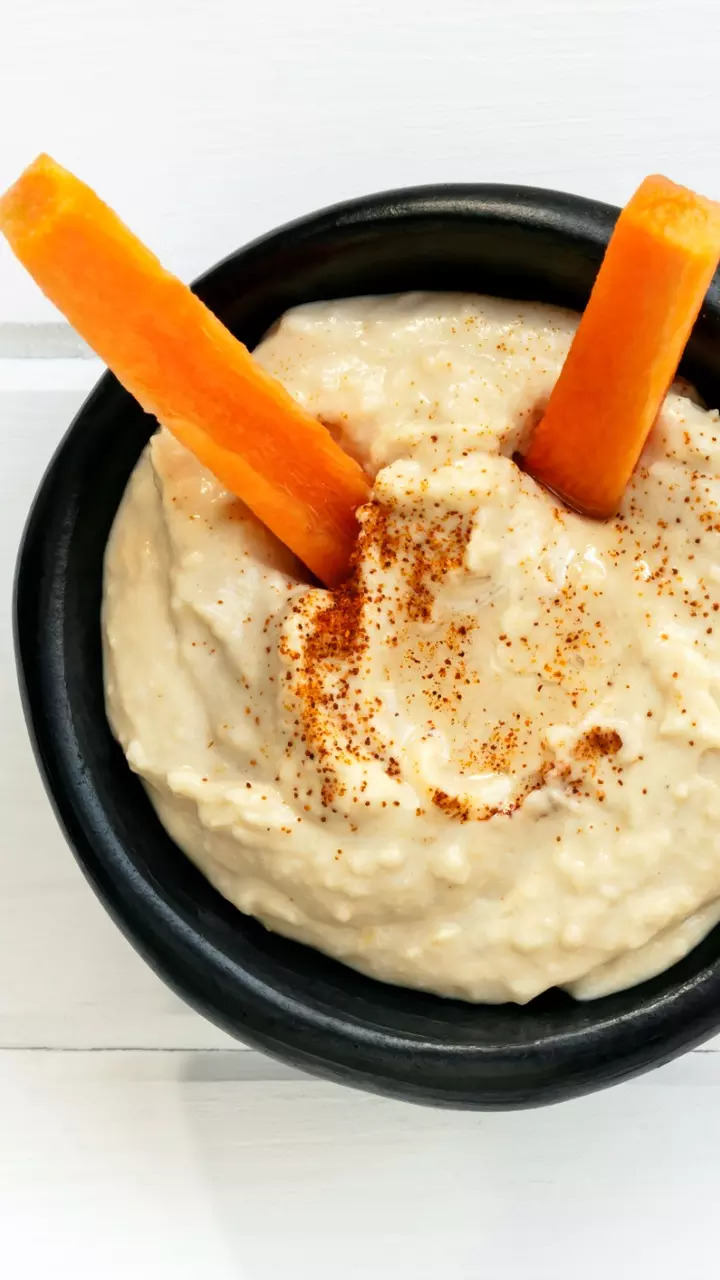 Carrots over pita bread