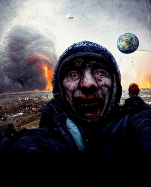 AI last selfie on earth