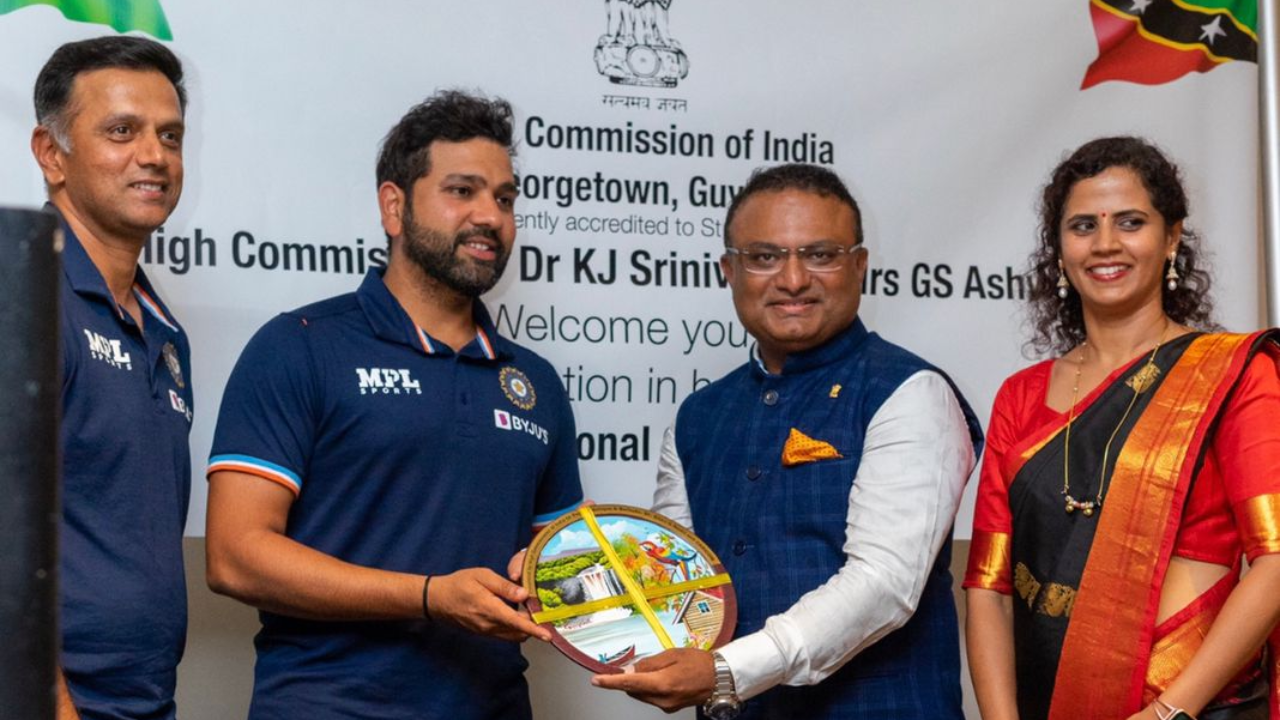 Rohit Sharma-led Team India visit High Commissioner of India to St Kitts for official reception - see pics
