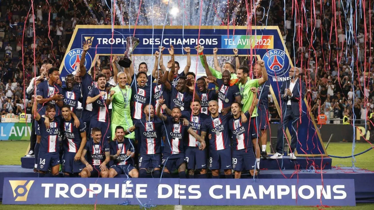 Neymar Messi and Ramos lift Champions Trophy for PSG in new coach Christopher Galtier's debut