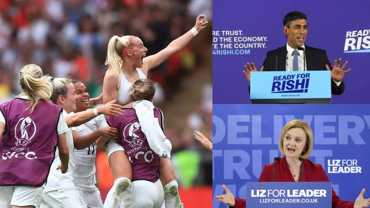 England's lioness celebrates after UK leadership rivals Sunak and Truss take over 10 Downing Street
