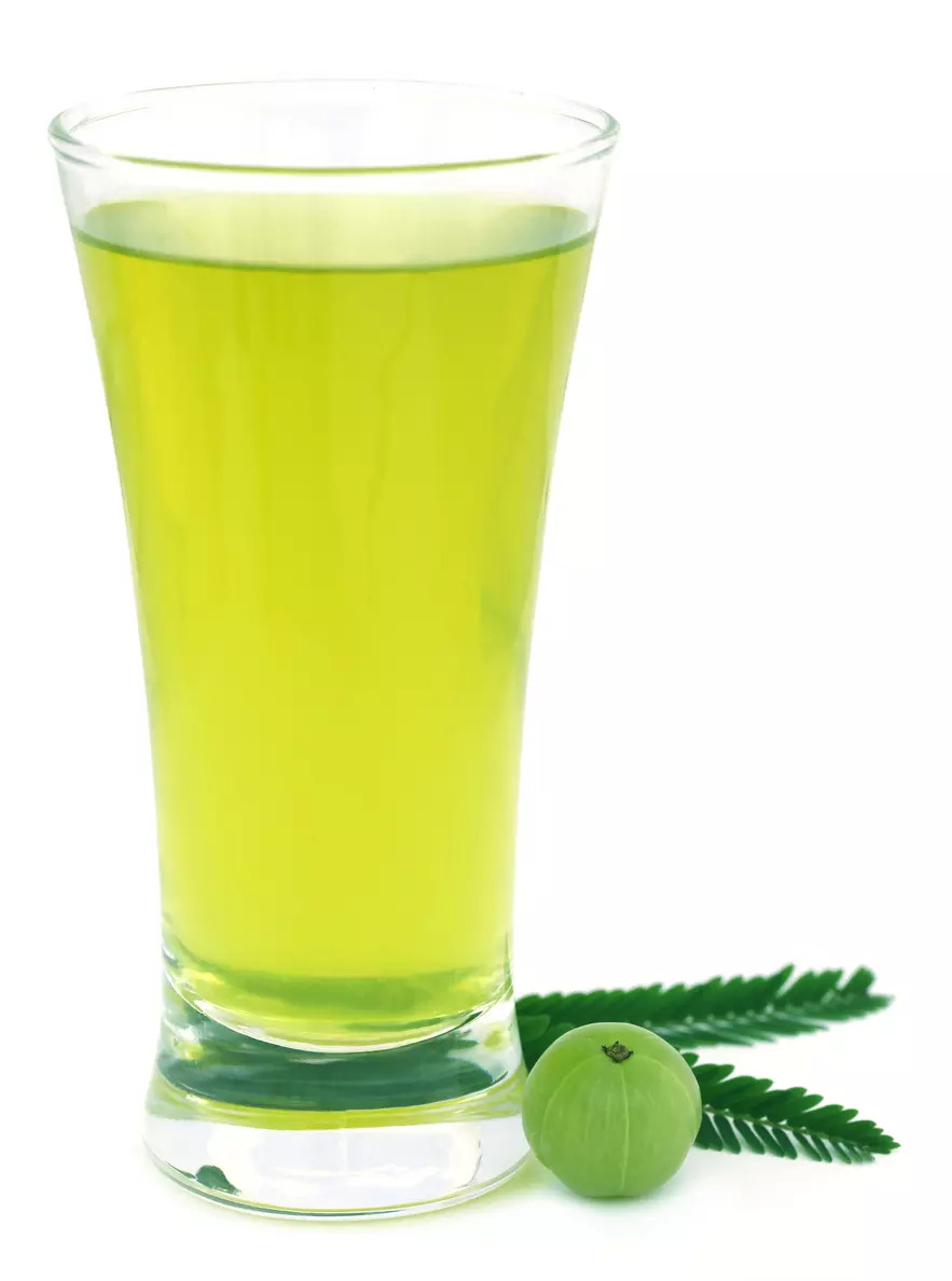 Gooseberry or Amla juice with warm water