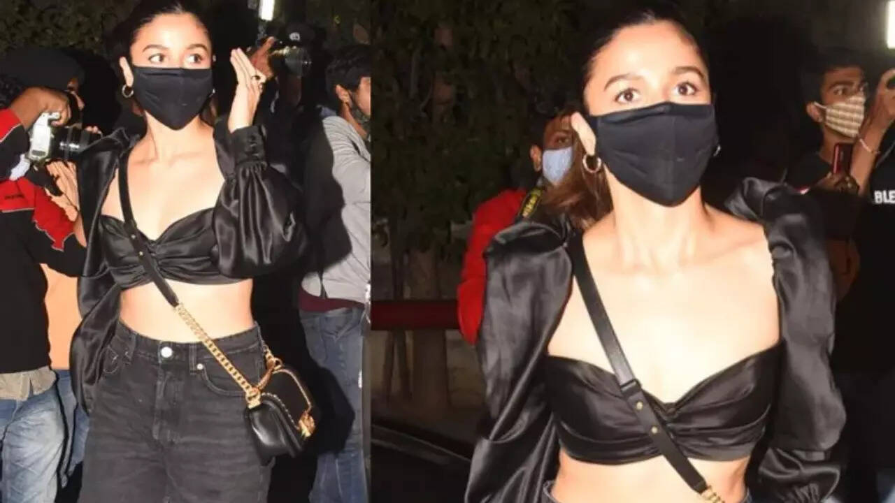 Alia Bhatt black sling bag