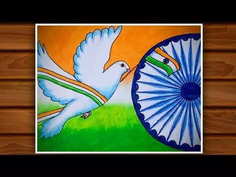 How to Draw Independence Day | 15 August Drawing | School Competition  Drawing by Arty's Corner - YouTube | Drawing school, Independence day  drawing, Arty