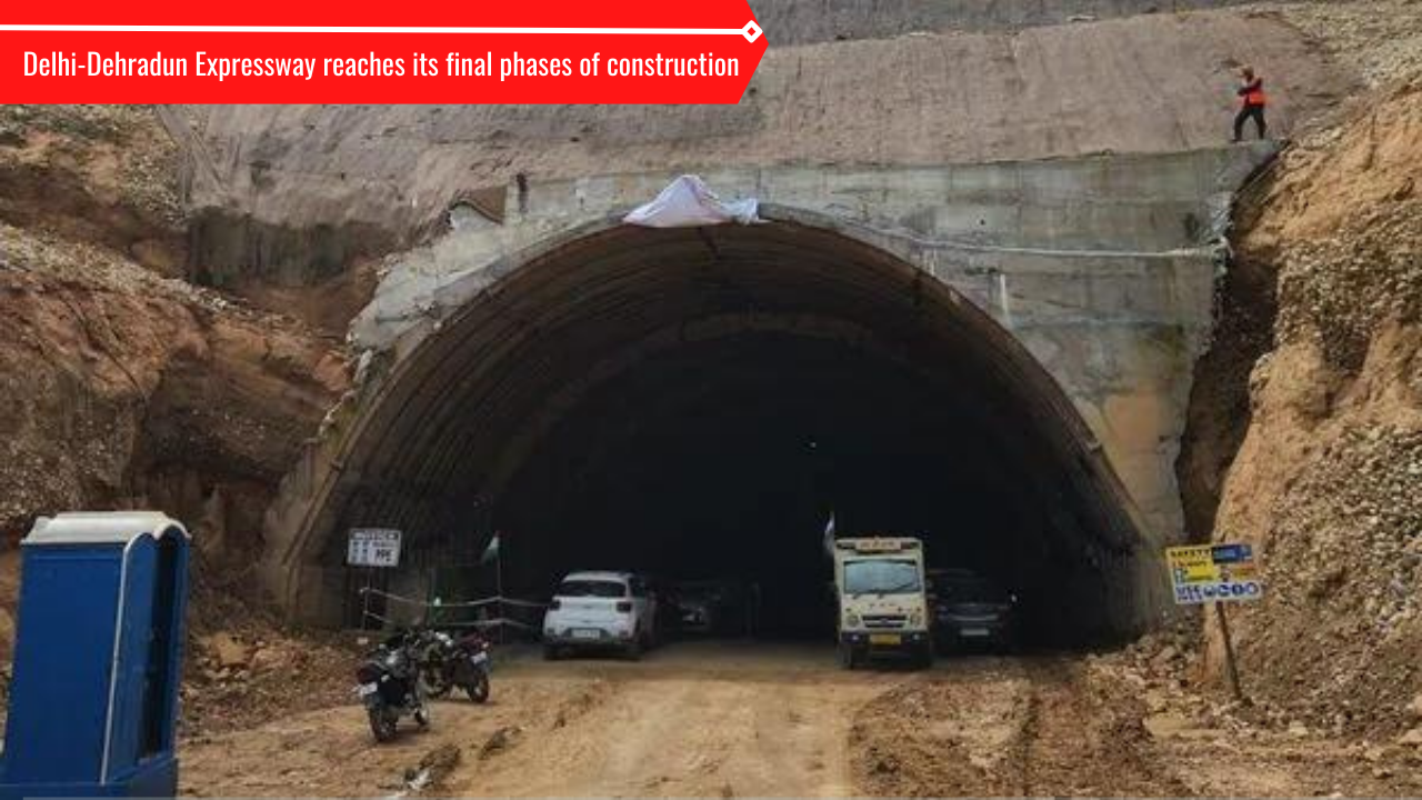 The construction for the Delhi-Dehradun expressway has reached its critical final phase as construction for the 340-metre-long Daat Kali tunnel begins Photo Coutesy - Twitter/Nitin Gadkari