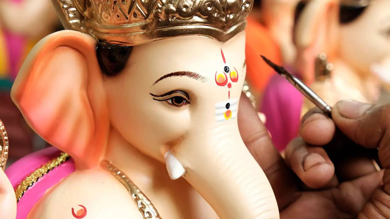 Mentally challenged girls excel in making Ganesh idols at Maharashtra Care Home
