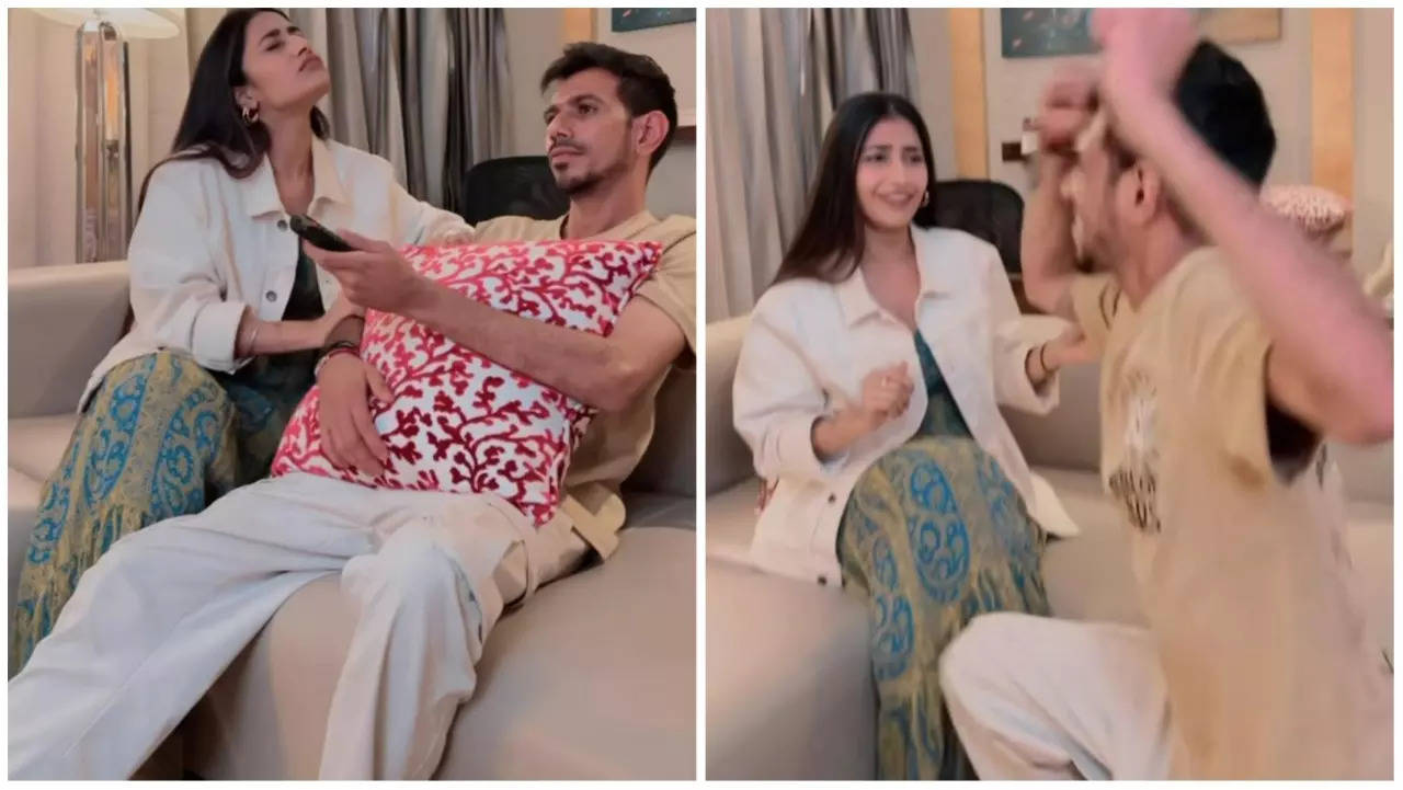 Watch Yuzvendra Chahal hilariously starts dancing after wife Dhanashree states she is going to mothers house