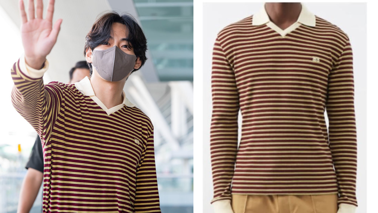 BTS star V steps down for solo schedule in Rs 25,000 striped polo shirt