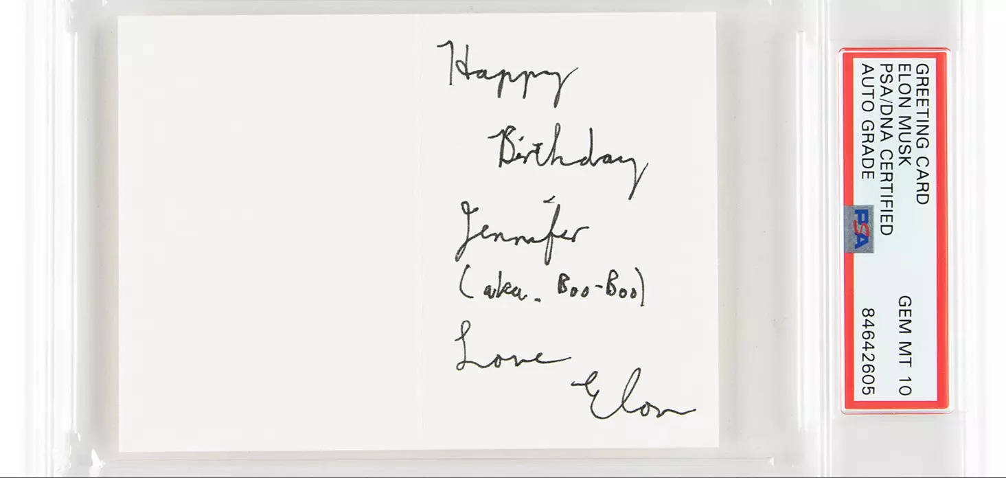 Musk39s birthday card for Jennifer