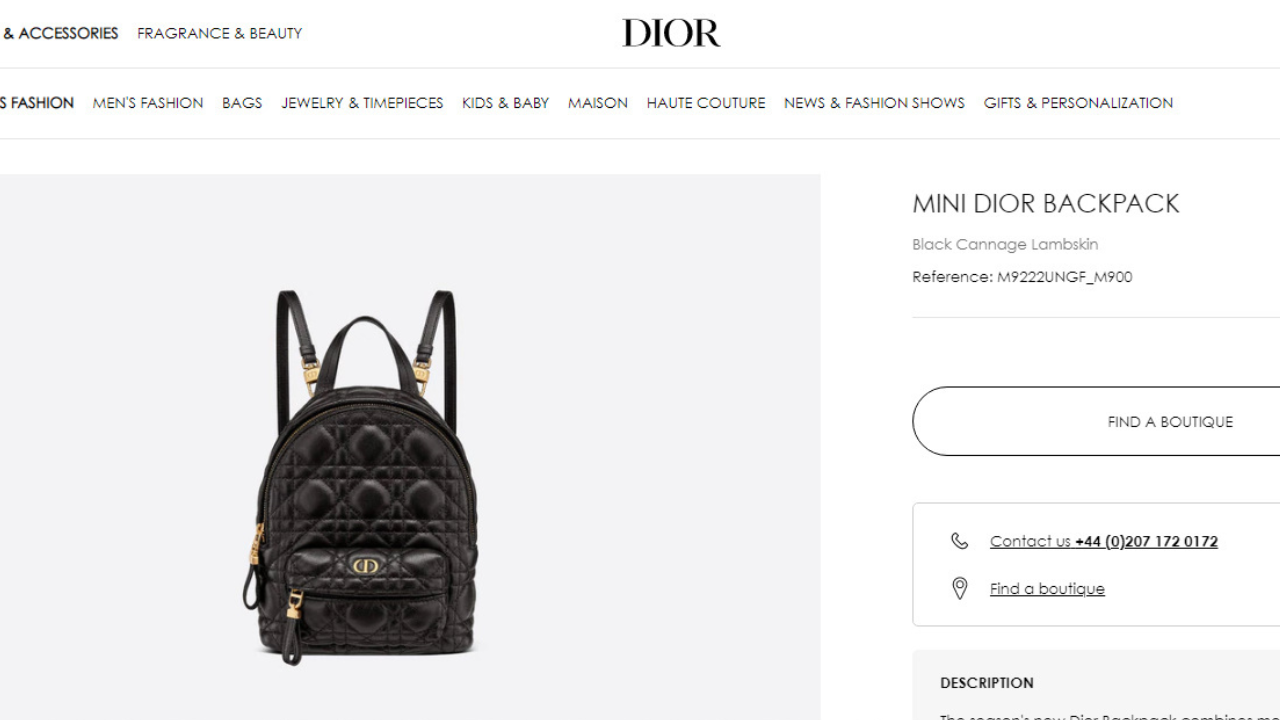 Dior39s official website