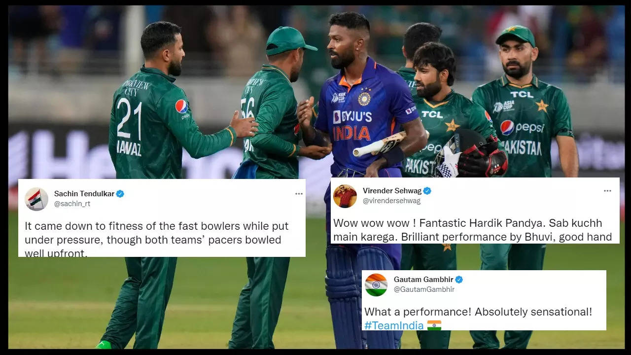 From Sachin to Gambhir: How cricket fraternity reacted to India's  'nail-biting' win over Pakistan at Asia Cup