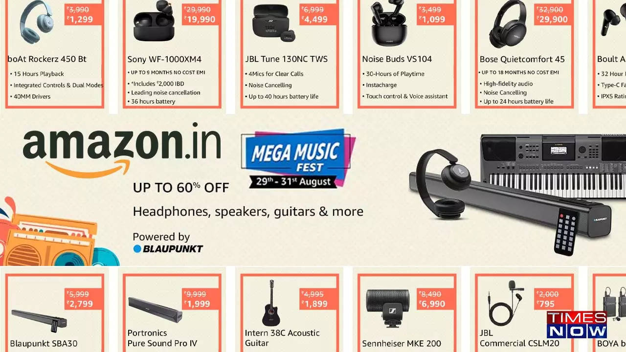 Amazonins Mega Music Fest get up to 60 off on headphones speakers