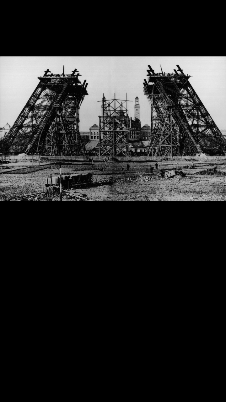 The construction of Eiffel Tower in Paris