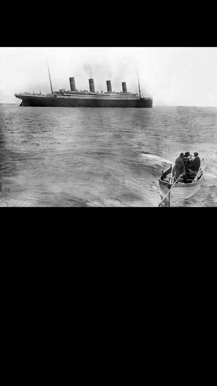 The last known photo of the Titanic afloat